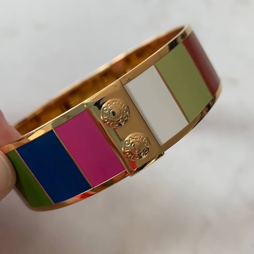 Coach Legacy Enamel Bangle - Picture 2 of 6